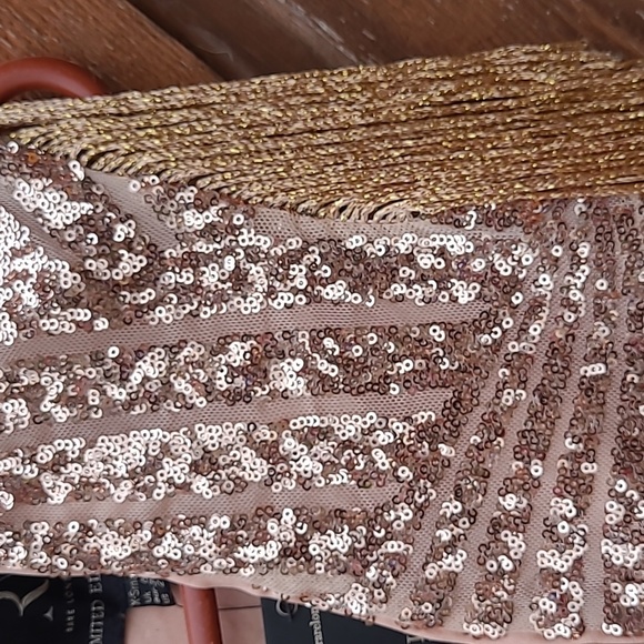 NWT Beautiful Rare London Limited Edition Fringe Sequin Plunge Mini Dress. - Picture 5 of 8